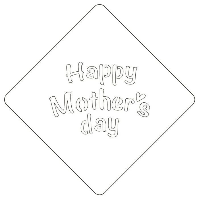 【atta】カフェアートステンシル　Happy Mother's day　LAS-0069