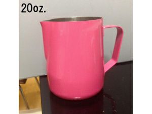【販売終了】【ミルクピッチャー】RW 20oz. ピッチャー　外面のみ耐熱塗料焼付塗装 ピンク