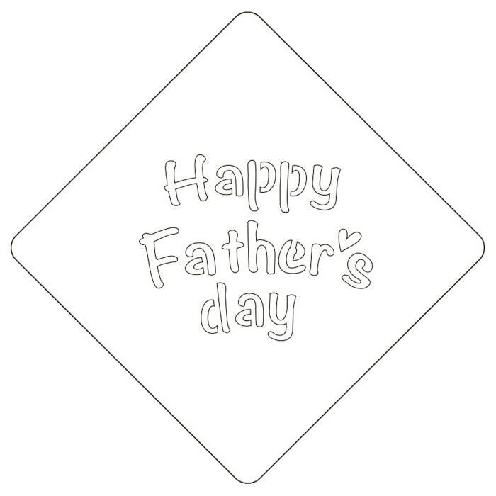 【atta】カフェアートステンシル　Happy Father’s day　LAS-0072