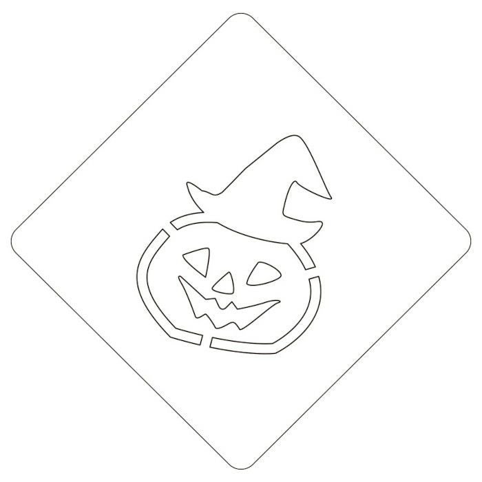 【atta】ハロウィンステンシル　帽子パンプ　カボチャ　カフェアートステンシル　LAS-0074