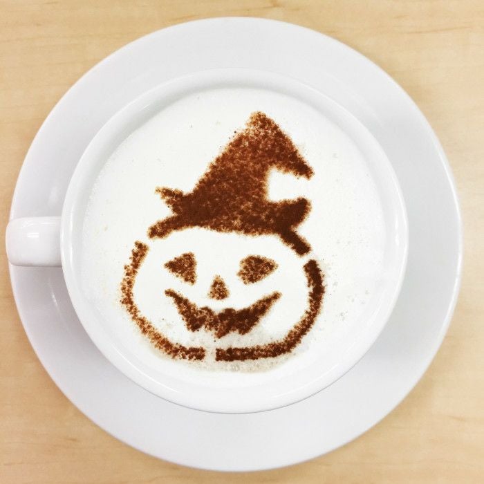 【atta】ハロウィンステンシル　帽子パンプ　カボチャ　カフェアートステンシル　LAS-0074