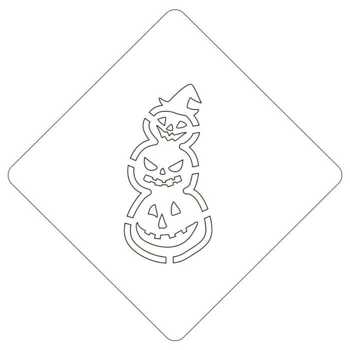 【atta】ハロウィンステンシル　団子パンプ　カボチャ　カフェアートステンシル　LAS-0075