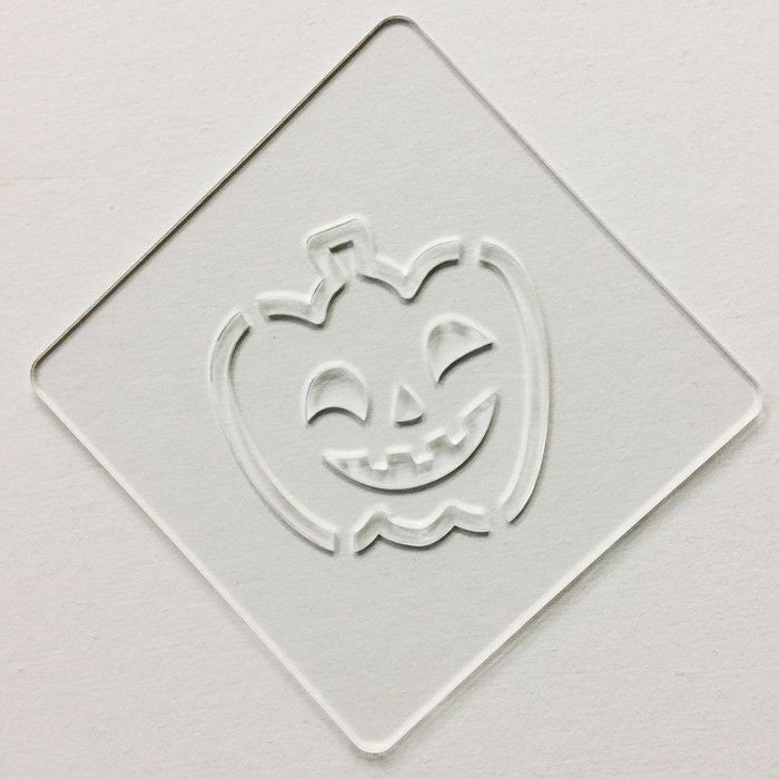 【atta】ハロウィンステンシル　スマイルパンプ　カボチャ　カフェアートステンシル　LAS-0076