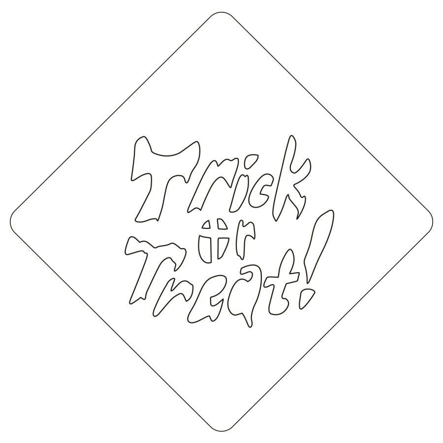 【atta】ハロウィンステンシル　Trick or Treat　カフェアートステンシル　LAS-0078