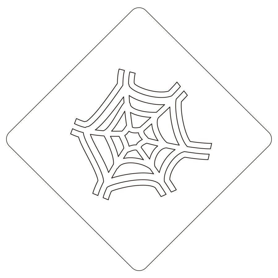 【atta】ハロウィンステンシル　クモの巣B　カフェアートステンシル　LAS-0085
