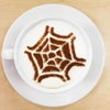 【atta】ハロウィンステンシル　クモの巣B　カフェアートステンシル　LAS-0085