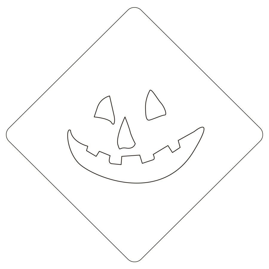 【atta】ハロウィンステンシル　パンプフェイス1　カフェアートステンシル　LAS-0086