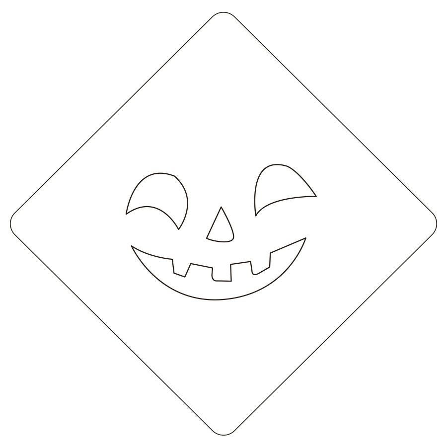 【atta】ハロウィンステンシル　パンプフェイス2　カフェアートステンシル　LAS-0087