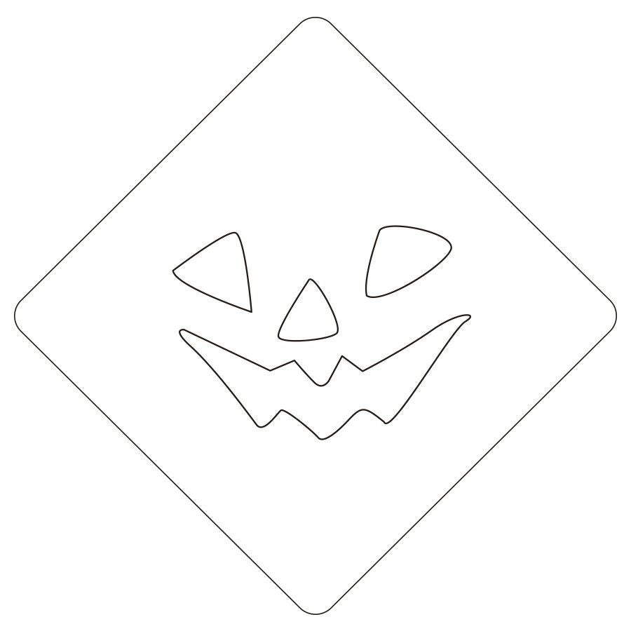 【atta】ハロウィンステンシル　パンプフェイス3　カフェアートステンシル　LAS-0088