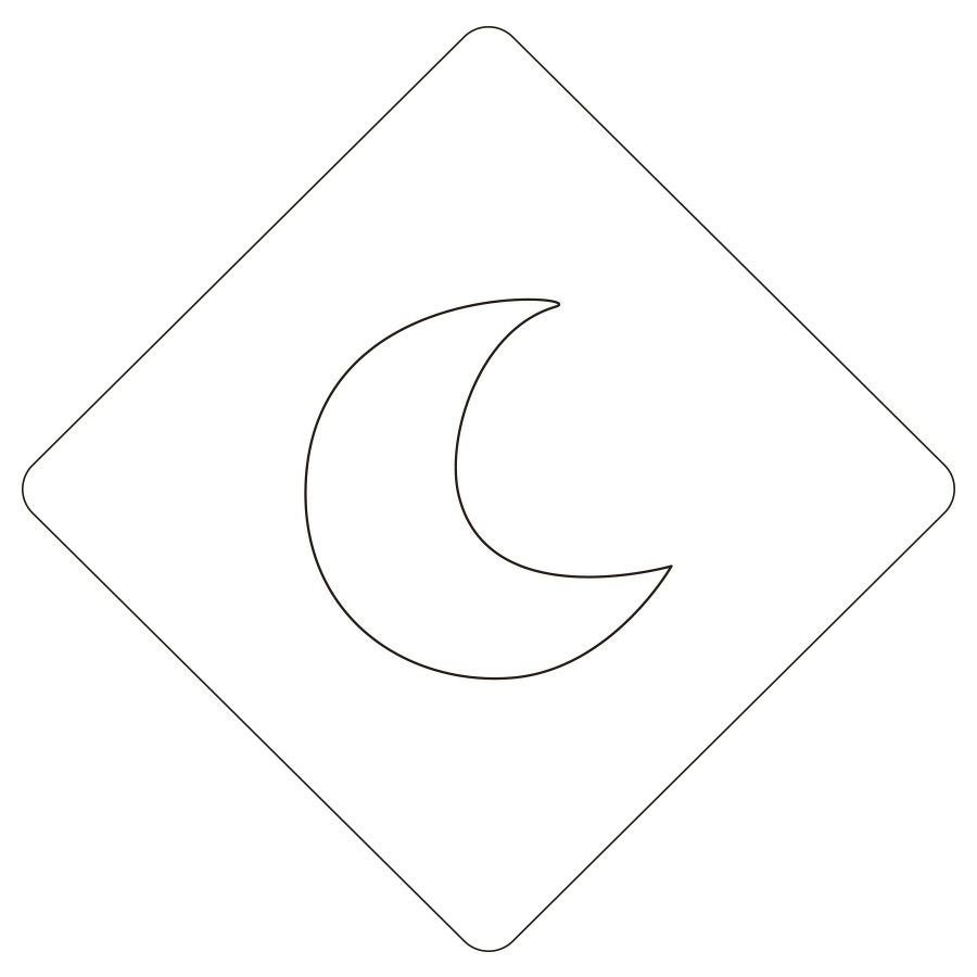 【atta】カフェアートステンシル　月　ムーン　LAS-0090