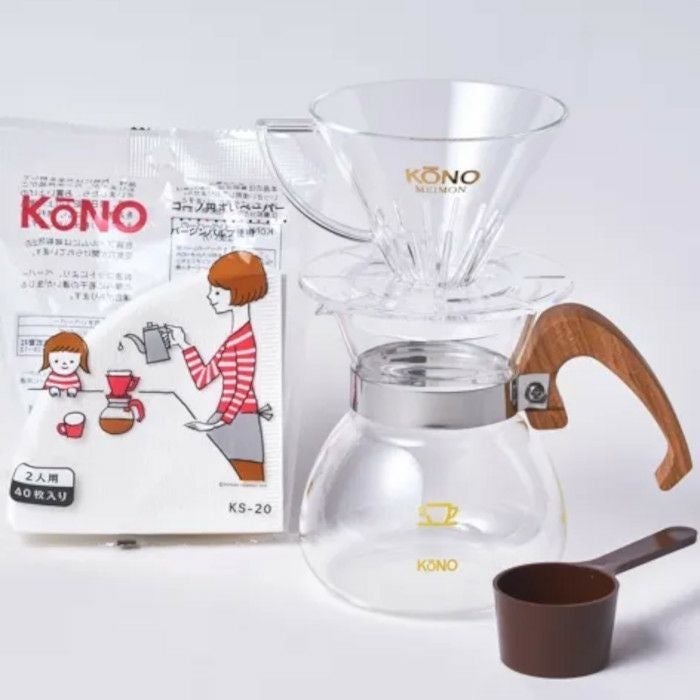 【kono/コーノ】名門2人用ドリッパーセット ウッド（セットのみ）素材：桜 MDN-20WD