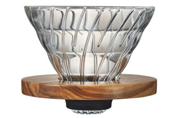 【販売終了】【hario/ハリオ】V60 耐熱ガラス透過ドリッパーオリーブウッド 1杯～4杯用 3VDG-02-OV
