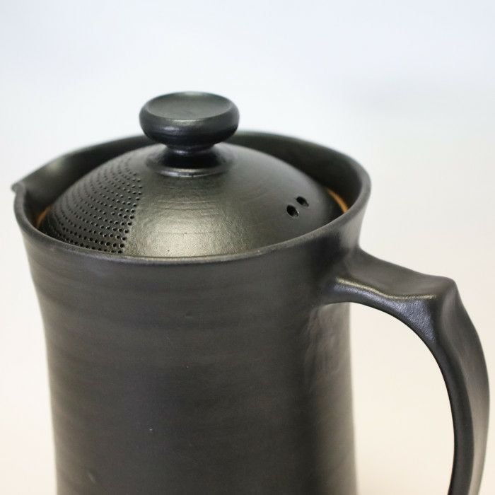 信楽焼　コーヒー　コーヒーポット　希少品 信楽焼 コーヒーポット・コーヒーサーバー 白（グレー） 600ml 直火OK