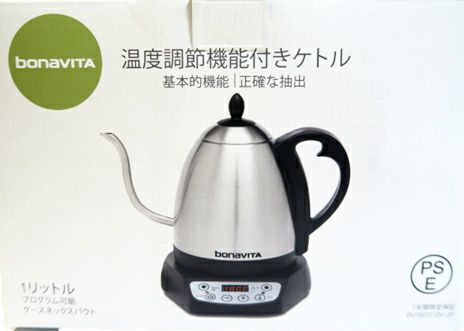 bonaVITA 電気式コーヒードリップケトル 1.0L（1度単位温度設定