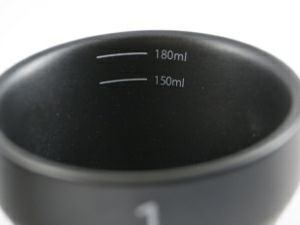 【FBCインターナショナル】オリジナル カッピングボウル 200ml SCAA スタンダード 国産 目盛り、マーク付き 『1』 黒モデル