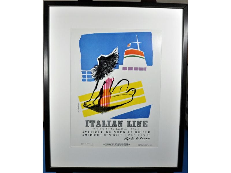 【アートポスター】夏のバカンスに誘う船旅のポスター