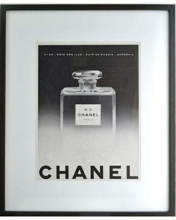 【アートポスター】CHANEL（シャネル）パフュームNo.5のモノトーンポスター