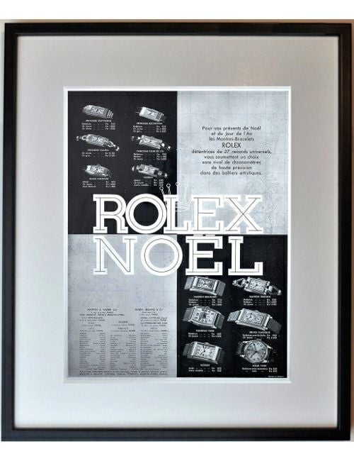 【アートポスター】rolex（ロレックス）のモノトーンノエルポスター