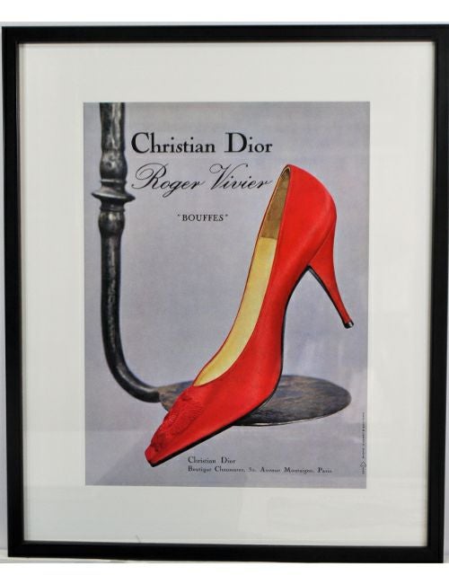 【アートポスター】dior（ディオール）とRoger Vivier（ロジェ・ヴィヴィエ）のコラボポスター