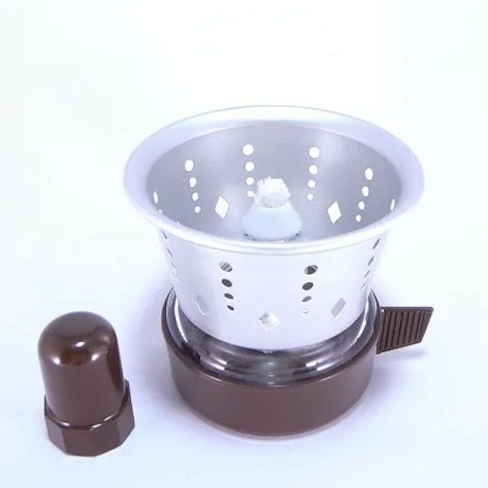 【kono/コーノ】コーノ サイフォン用 アルコールランプ 風防付き 茶色