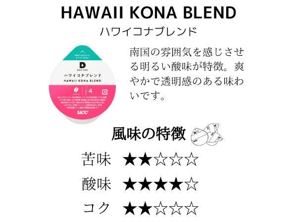 【UCC/DRIPPOD】ハワイコナブレンド 7.5g×12個入り