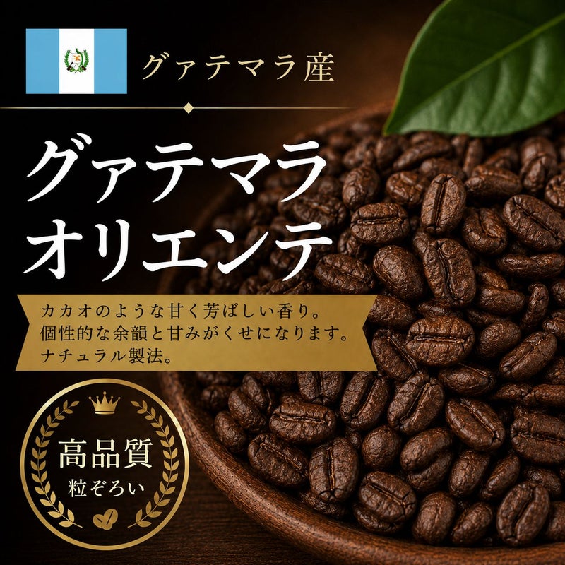 【コーヒー豆】グァテマラ オリエンテ (生豆時105g×3袋)