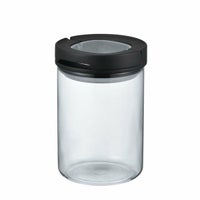 【ハリオ】密閉キャニスターM コーヒー粉200ｇ ブラック