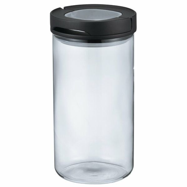 【ハリオ】密閉キャニスターL コーヒー粉300ｇ ブラック