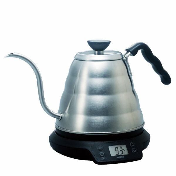 【販売終了】【HARIO】 V60 温度調整付きパワーケトル・ヴォーノN　ヘアラインシルバー EVT-80-HSV