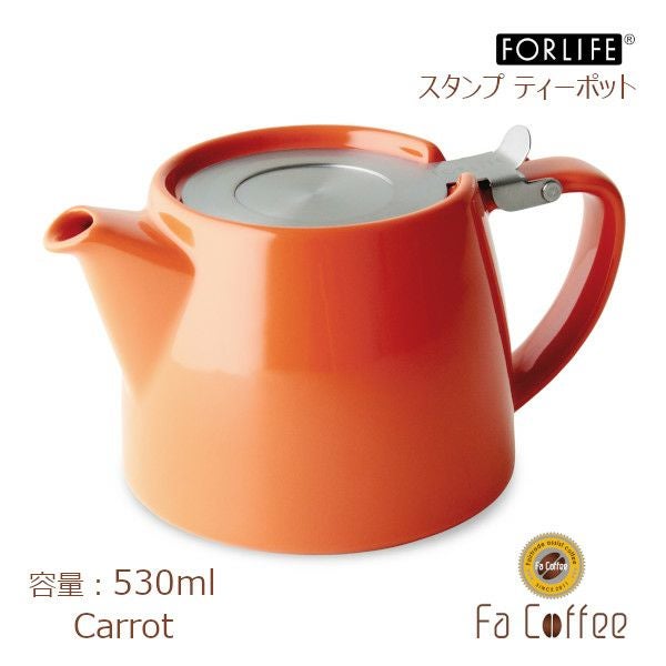 【販売終了】【FORLIFE】 スタンプ ティーポット　キャロット 309-Car