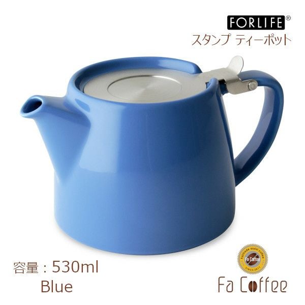 【販売終了】【FORLIFE】 スタンプ ティーポット　ブルー 309-Blu