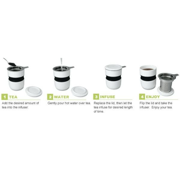 【FORLIFE】 カーブ アジアン スタイル ティーカップ　グレー 383-Gry