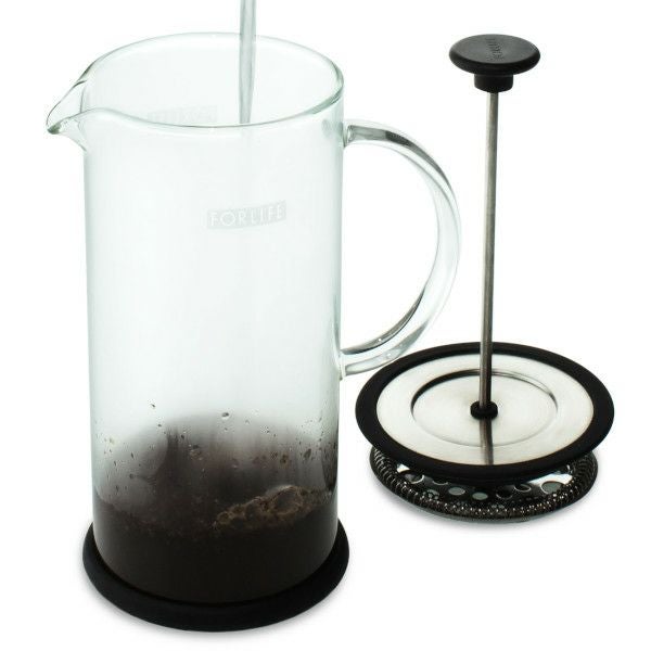 【販売終了】【FORLIFE】 カフェ スタイル ガラス コーヒー/ティー プレス 946ml 828-SLS