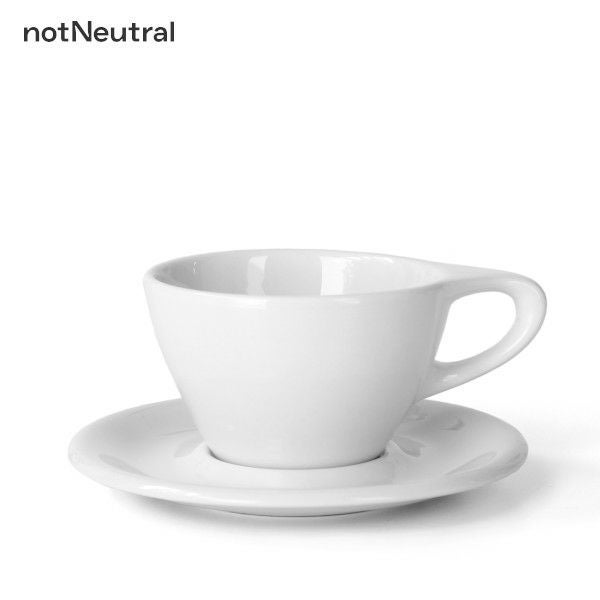 notNeutral nN LN Latte Cup & Saucer 8oz White 8920