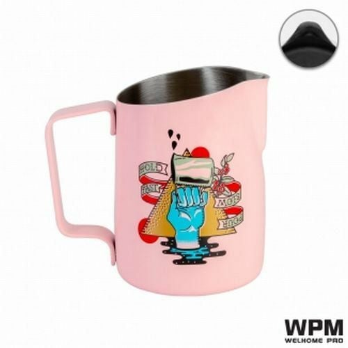 WPM ミルクピッチャー ラウンドスパウト 450cc ピオニーピンク