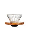 【hario/ハリオ】V60 耐熱ガラス透過ドリッパーオリーブウッド 1杯～2杯用 VDGR-01-OV