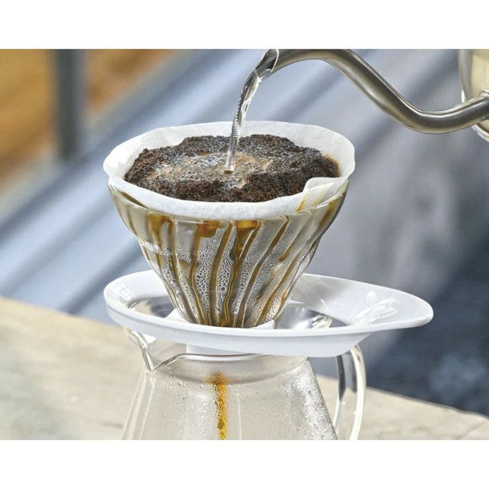 【販売終了】【hario/ハリオ】V60 耐熱ガラス透過ドリッパー 01 VDGR-01-W