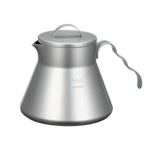 【ハリオ】V60 メタルコーヒーサーバー 実用容量500ml ヘアラインシルバー