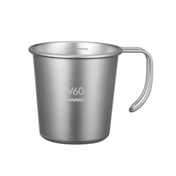 【ハリオ】V60 メタルスタッキングマグ 満水容量320ml ヘアラインシルバー
