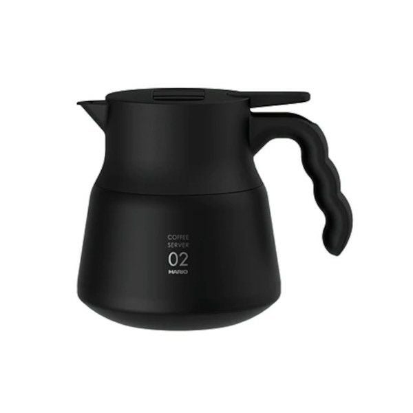 【販売終了】【ハリオ】V60保温ステンレスサーバーPLUS 600 ブラック 2～5杯用 流量調整アタッチメント付き