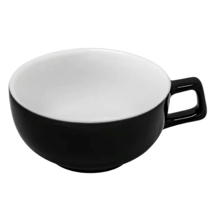 WPM ラテアートカップ 8oz. ブラック | ラテボウル カップの口径が広く