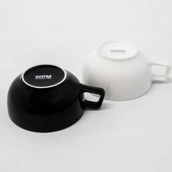 WPM ラテアートカップ 8oz. ブラック | ラテボウル カップの口径が広く