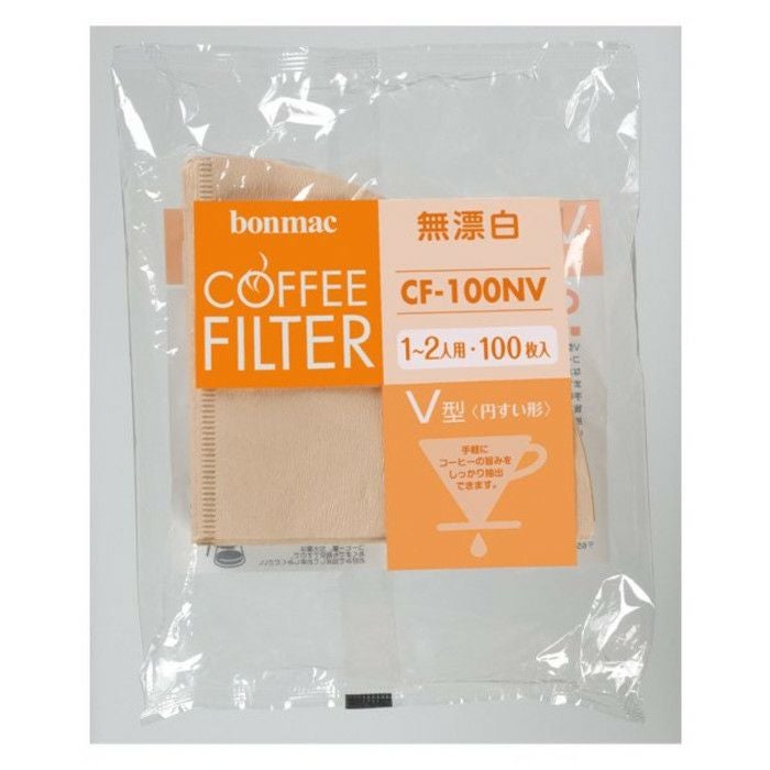【bonmac/ボンマック】BM V型 フィルター 1～2杯用 V型無漂白