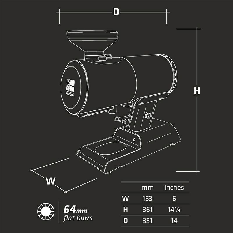 【MAZZER】シングルドースグラインダー Philos ブラック