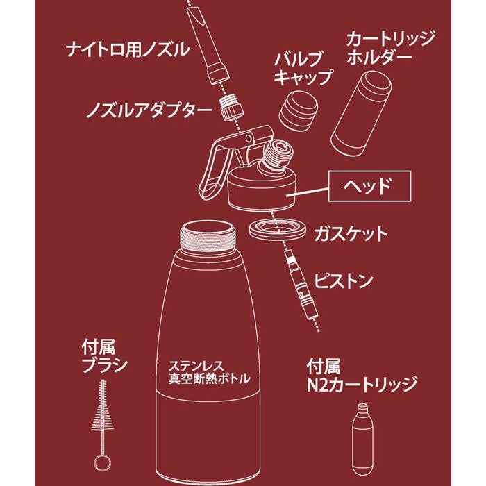 【MOSA】NITRO　COFFEE　THERMO　赤0.5L CSS-05 303336